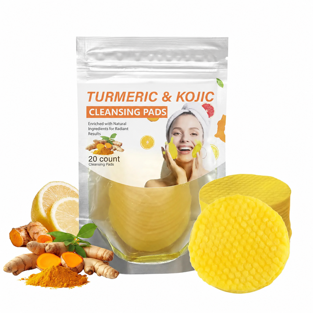 Turmeric Cleansing Exfoliating Pads Facial Cleansing Skincare